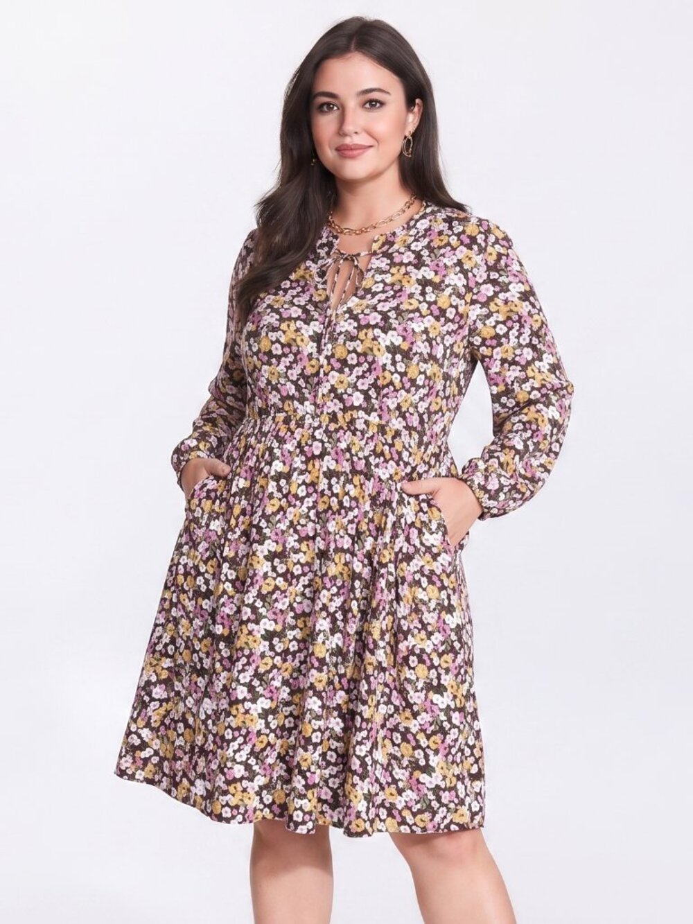 Torrid Challis Front Keyhole Floral Dress